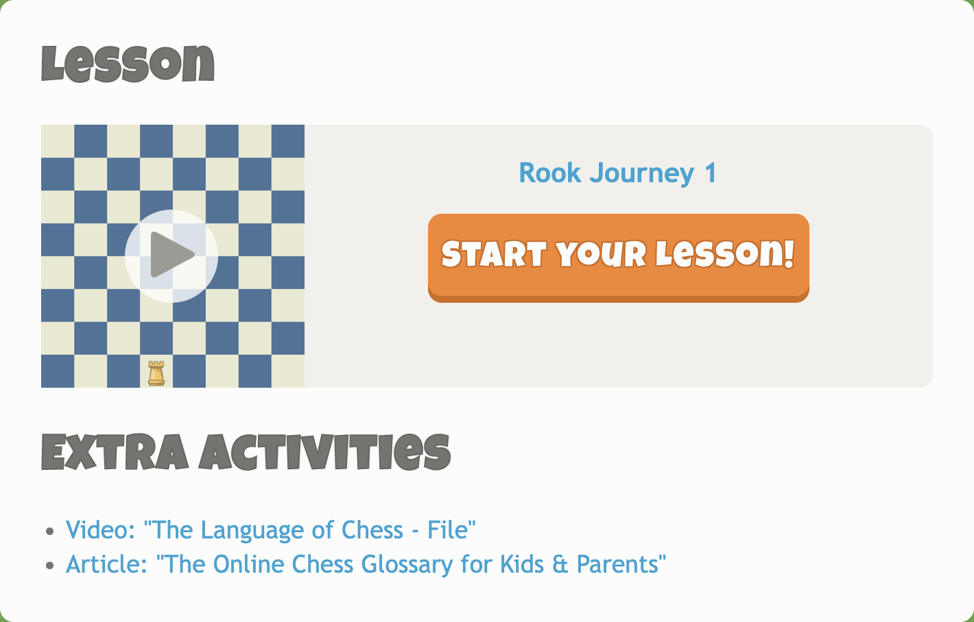 ChessKid Lessons: Rook Level 1, How to Castle