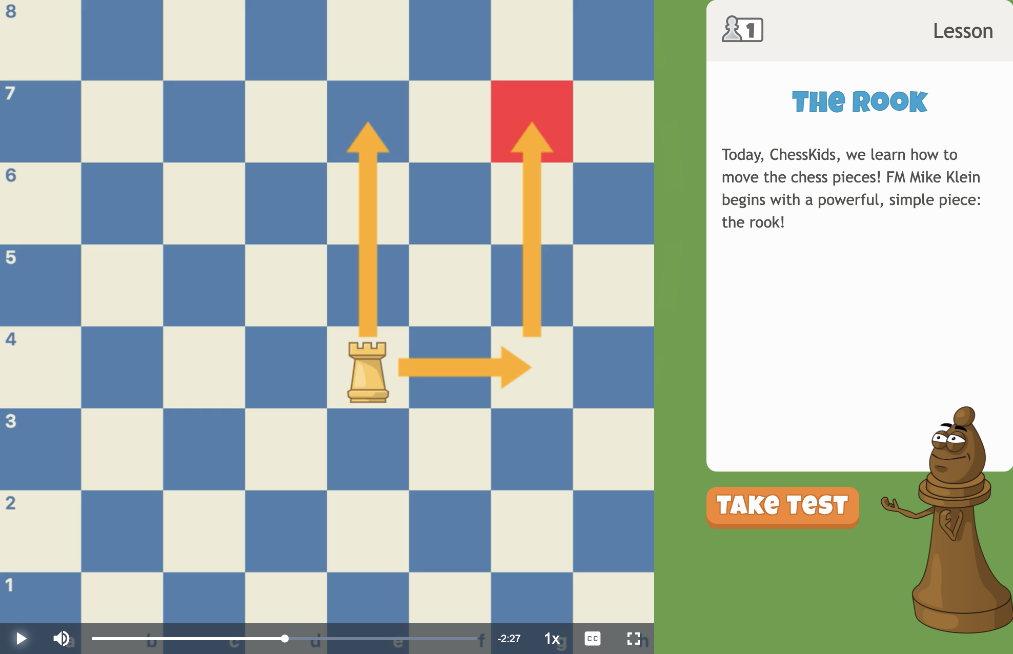 ChessKid Lessons: Rook Level 1, How to Castle