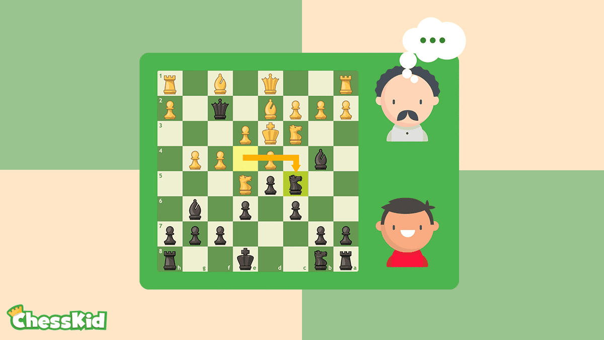 1 on 1 chess coaching cartoon image